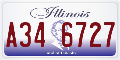 IL license plate A346727