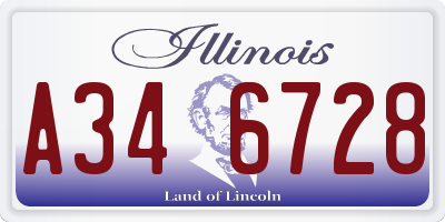 IL license plate A346728