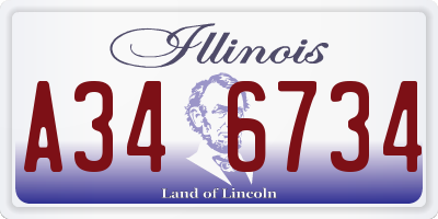 IL license plate A346734
