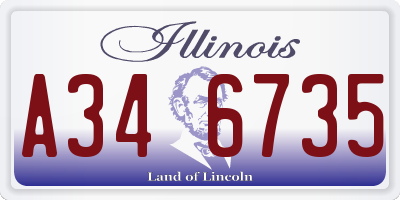 IL license plate A346735