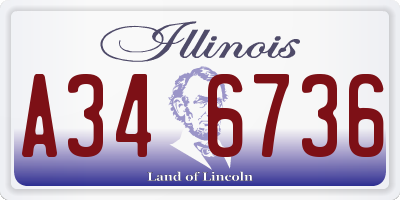 IL license plate A346736