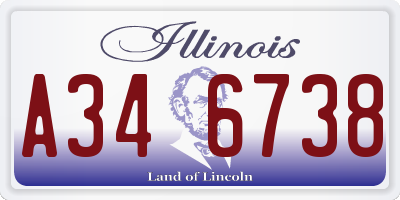 IL license plate A346738