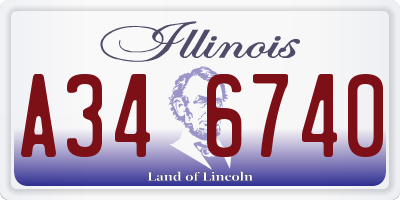 IL license plate A346740