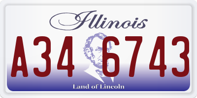 IL license plate A346743