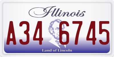 IL license plate A346745