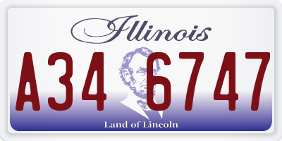 IL license plate A346747