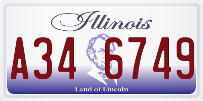 IL license plate A346749