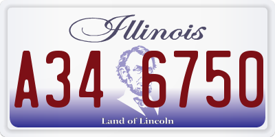IL license plate A346750
