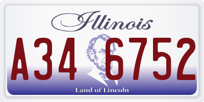 IL license plate A346752