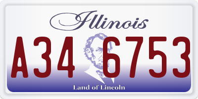 IL license plate A346753