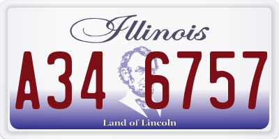 IL license plate A346757