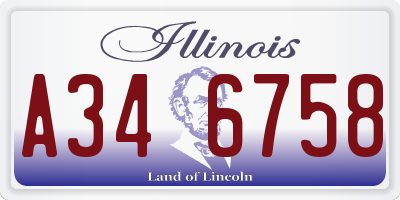 IL license plate A346758
