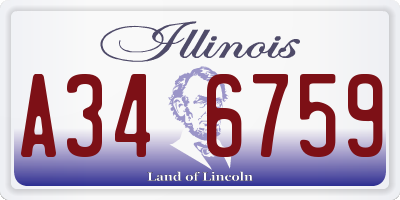 IL license plate A346759