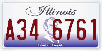 IL license plate A346761