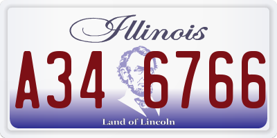 IL license plate A346766