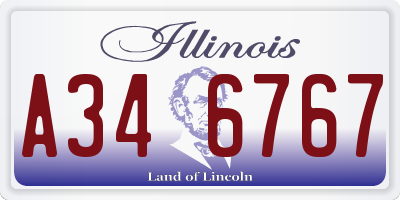 IL license plate A346767