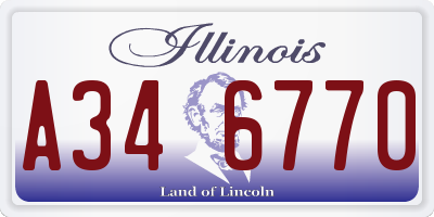 IL license plate A346770