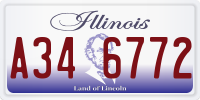 IL license plate A346772