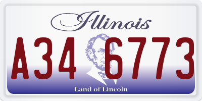 IL license plate A346773