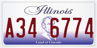 IL license plate A346774