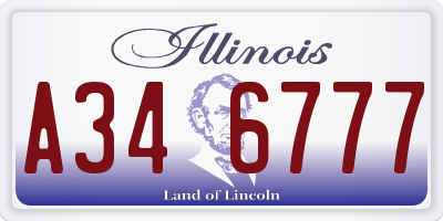 IL license plate A346777