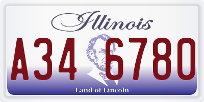 IL license plate A346780