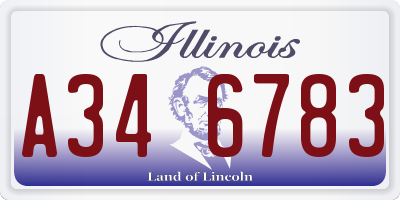 IL license plate A346783