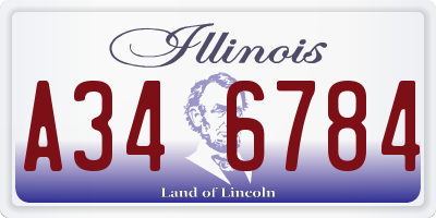 IL license plate A346784