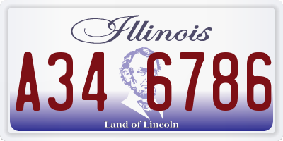 IL license plate A346786