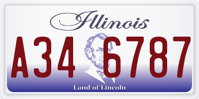 IL license plate A346787
