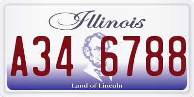 IL license plate A346788