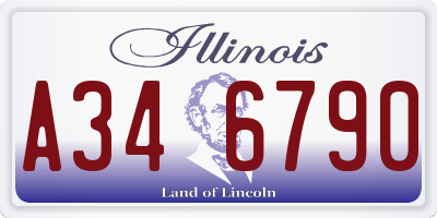 IL license plate A346790