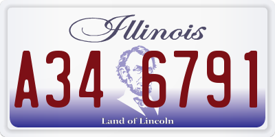 IL license plate A346791