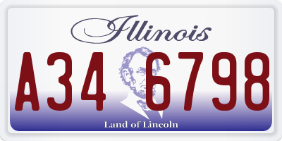 IL license plate A346798