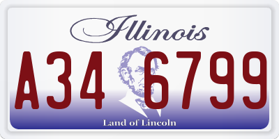 IL license plate A346799