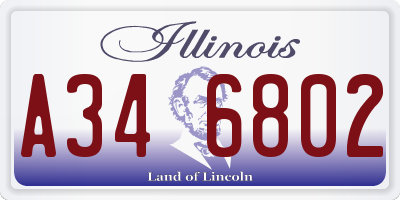 IL license plate A346802