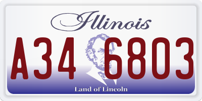 IL license plate A346803