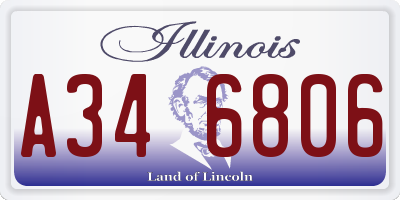 IL license plate A346806