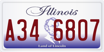 IL license plate A346807