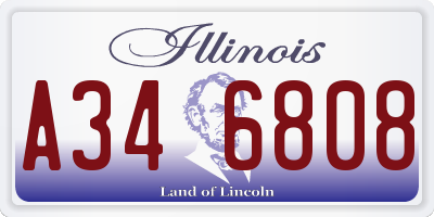 IL license plate A346808