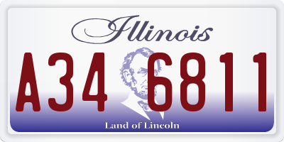 IL license plate A346811