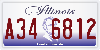 IL license plate A346812