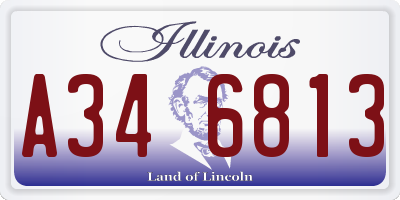 IL license plate A346813