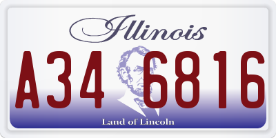 IL license plate A346816