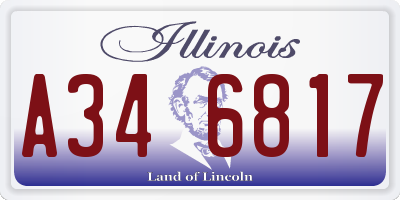IL license plate A346817
