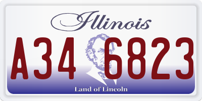 IL license plate A346823