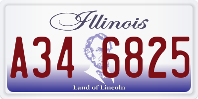 IL license plate A346825