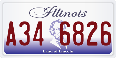 IL license plate A346826