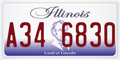 IL license plate A346830