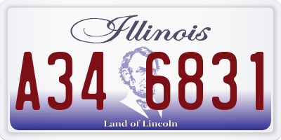 IL license plate A346831